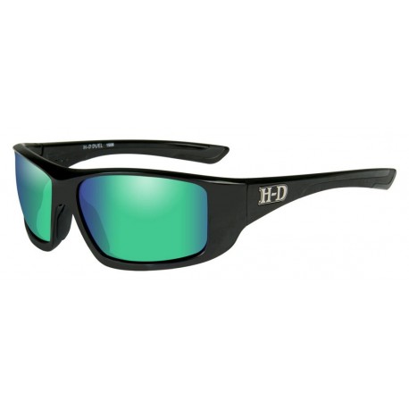 GAFAS DE SOL H-D DUEL H-D, GREEN MIRROR LENS/BLACK FRAME