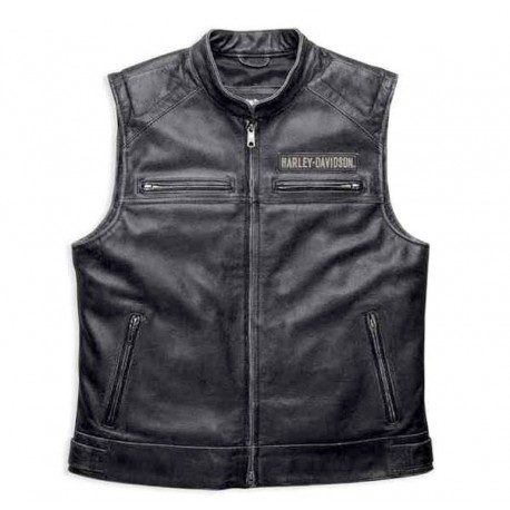 PASSING LINK LEATHER VEST