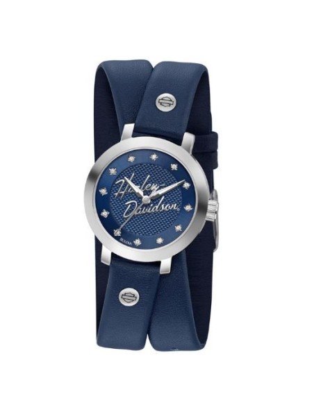 RELOJ MUJER CON CORREA DOBLE BULOVA SWAROVSKI AZUL H-D BOONE