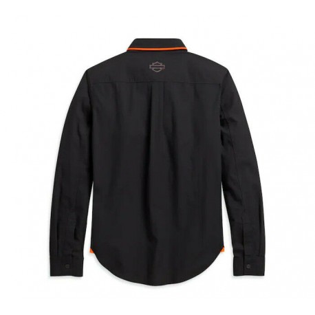 HARLEY-DAVIDSON® MEN'S HIDDEN BUTTON SHIRT - SLIM FIT