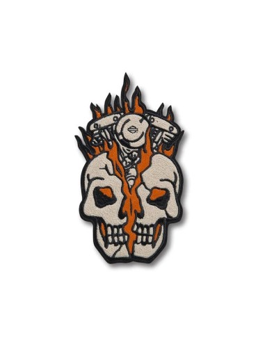 PATCH-MULTI COLOR SKULL BUST IRON-ON PATCH