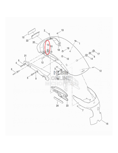 CLIP, REAR FENDER MOUNT