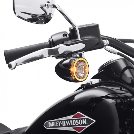 FRONT SIGNATURE LED TURN SIGNAL INSERT - AMBER/AMBER - SMOKED LENS