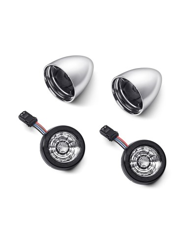 CONJUNTO DE SEÑAL DE GIRO LED DE AJUSTE TRASERO HARLEY DAVIDSON - CROMADO