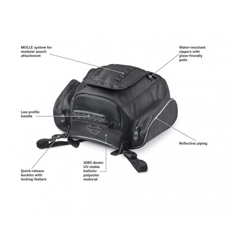 Onyx Premium Luggage Tail Bag by Harley-Davidson