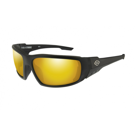 HASTR14 GAFAS H-D 4 STROKE Orange Mirror Gloss Black Frame