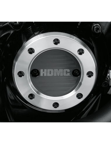 25600145 TAPA DE ENCENDIDO HDMC™ - NEGRO CON MECANIZADO MOTOR MILWAUKEE-EIGHT®