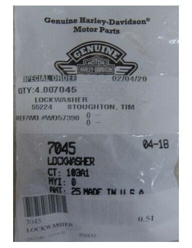LOCKWASHER HARLEY DAVIDSON