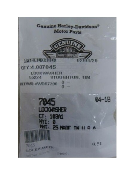 LOCKWASHER HARLEY DAVIDSON