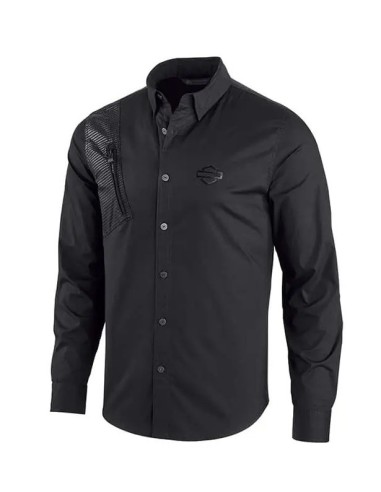 CAMISA SLIM FIT ELÁSTICA CON BOLSILLO CON CREMALLERA PARA HOMBRE HARLEY-DAVIDSON