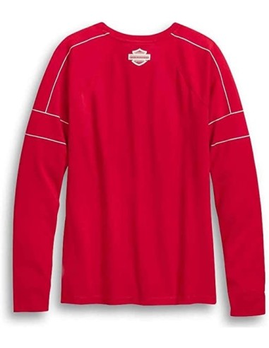 HARLEY DAVIDSON TEE-KNIT,RED, WOMEN