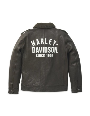 97015-22VM CHAQUETA HARLEY DAVIDSON PIEL  AUER SHERPA COLLAR