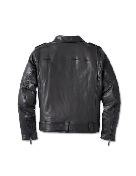97023-23EM CHAQUETA CUERO HARLEY DAVIDSON CYCLE CHAMP 120 ANIVERSARIO
