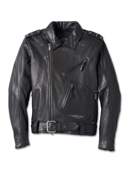 MEN'S 120TH ANNIVERSARY CYCLE CHAMP LEATHER BIKER JACKET