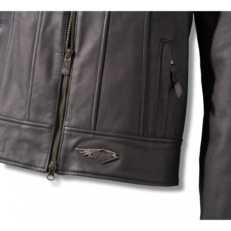 WOMEN'S LEATHER JACKET HARLEY DAVIDSON REVERLY 120 TH ANNIVERSARY