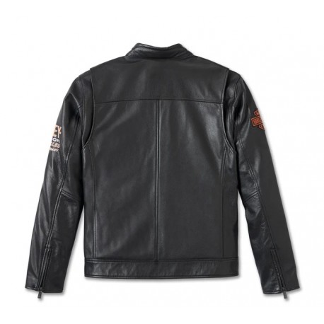 97051-23VM CHAQUETA CUERO HARLEY DAVIDSON 120TH ANIVERSARIO PARA HOMBRE