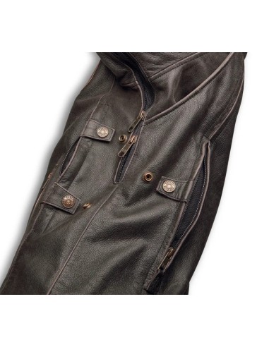 98053-19EM CHAQUETA CUERO HOMBRE HARLEY DAVIDSON TROSTEL