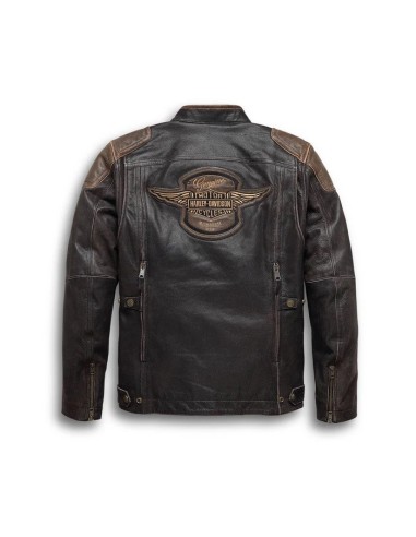 MEN'S HARLEY DAVIDSON TRIPLE VENT SYSTEM™ TROSTEL LEATHER JACKET