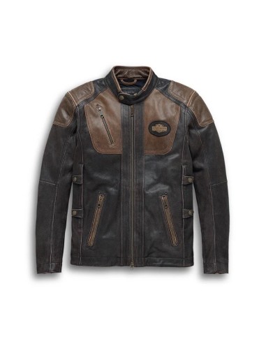 98053-19EM CHAQUETA CUERO HOMBRE HARLEY DAVIDSON TROSTEL