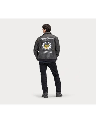 MEN'S LEATHER JACKET HARLEY DAVIDSON BOMBER ARCHER