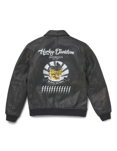 97017-22VM CHAQUETA CUERO HOMBRE HARLEY DAVIDSON BOMBER ARCHER
