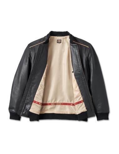 97034-23VM CHAQUETA CUERO HOMBRE HARLEY DAVIDSON 120 TH ANIVERSARIO