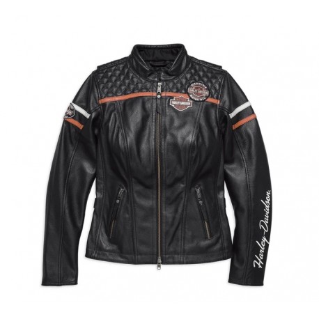 WOMENS ALMENA LEATHER JACKET BY HARLEY DAVIDSON