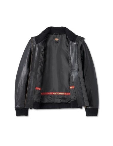 CHAQUETA CUERO MUJER HARLEY DAVIDSON  BOMBER 120TH ANNIVERSARY