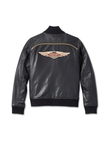 CHAQUETA CUERO MUJER HARLEY DAVIDSON  BOMBER 120TH ANNIVERSARY