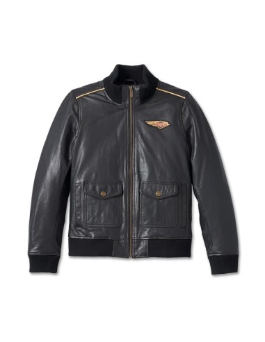 CHAQUETA CUERO MUJER HARLEY DAVIDSON  BOMBER 120TH ANNIVERSARY