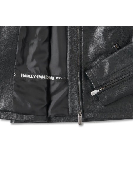 97052-23VW CHAQUETA CUERO MUJER HARLEY DAVIDSON CAFE RACER  120TH ANIVERSARIO