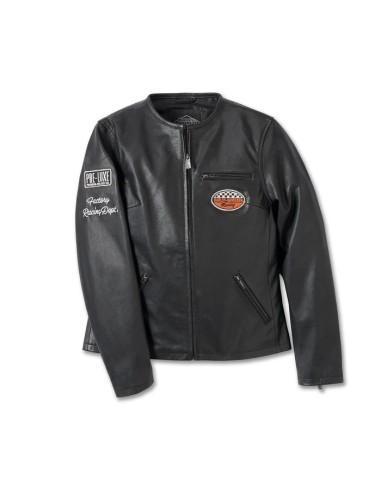 97052-23VW CHAQUETA CUERO MUJER HARLEY DAVIDSON CAFE RACER  120TH ANIVERSARIO