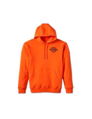 SUDADERA HOMBRE HARLEY DAVIDSON NARANJA 120TH ANIVERSARIO