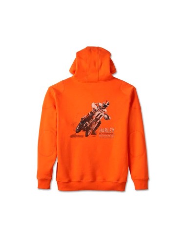 SUDADERA HOMBRE HARLEY DAVIDSON NARANJA 120TH ANIVERSARIO