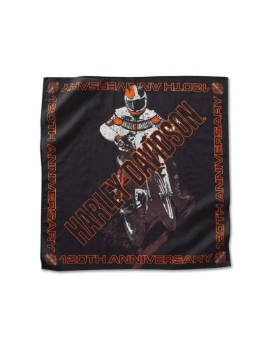 PAÑUELO HARLEY DAVIDSON NEGRO RACING 120TH ANIVERSARIO