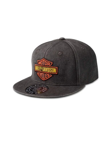 Bar & Shield Washed Fitted Cap - Black Beauty