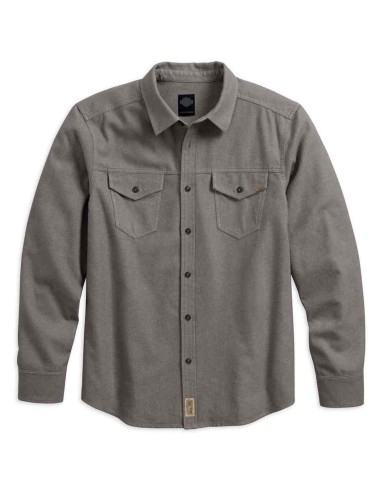 SHIRT-B/L, L/S, BRUSHED TWILL,