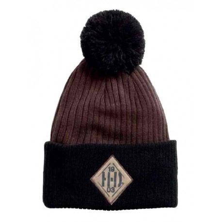 HAT-KNIT,POM,BLK