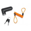 Candado de disco y cable recordatorio naranja