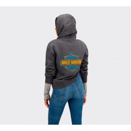 Sudadera con capucha y cuello cruzado Racer Font para mujer 2