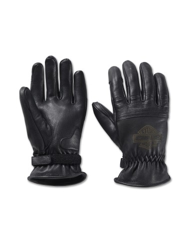 GUANTES HOMBRE HARLEY DAVIDSON PIEL-NEGRO