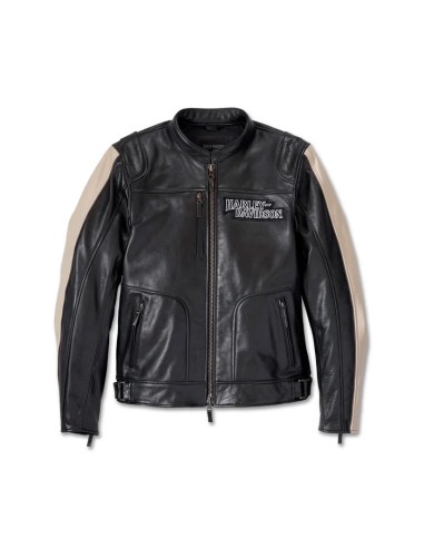 Chaqueta Harley Davidson Enduro Screamin' Eagle Leather para hombre-negra