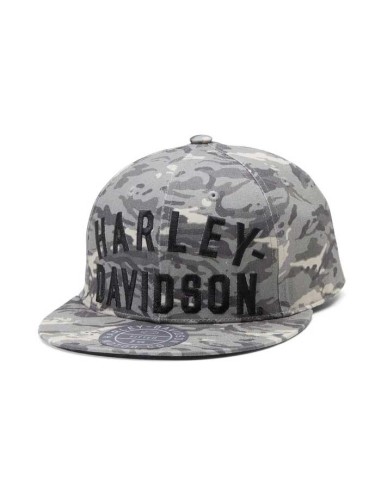 Harley Davidson Men's Staple Novelty Cap - Camo - Grey