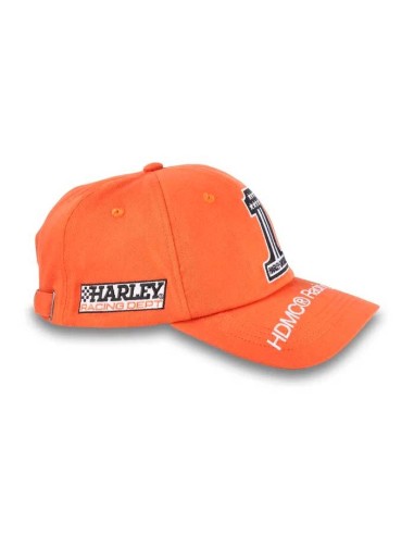 Gorra Harley Davidson ajustable de ala plana  - Naranja vintage
