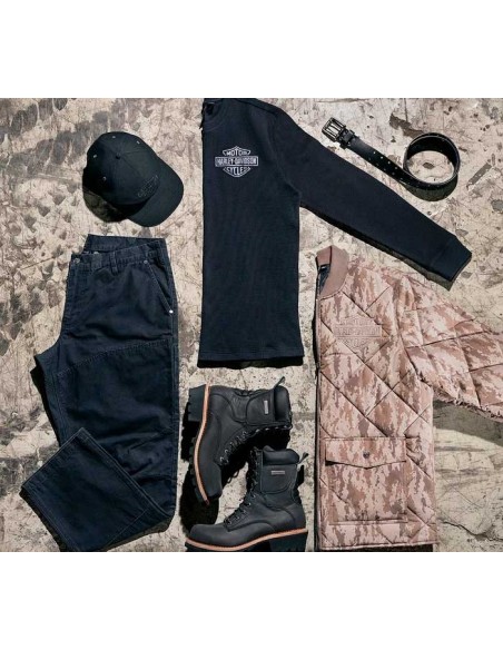 Harley Davidson Bar & Shield Strapback Hat - Black Beauty