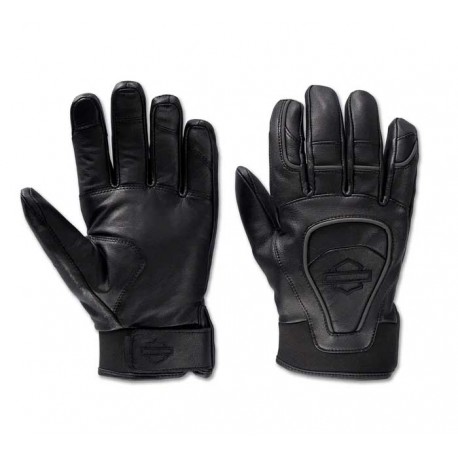 Guantes de piel Harley Davidson impermeable-Negro