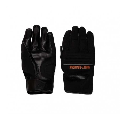 Guantes Harley Davidson forrados Quest Mixed Media para hombre-negros