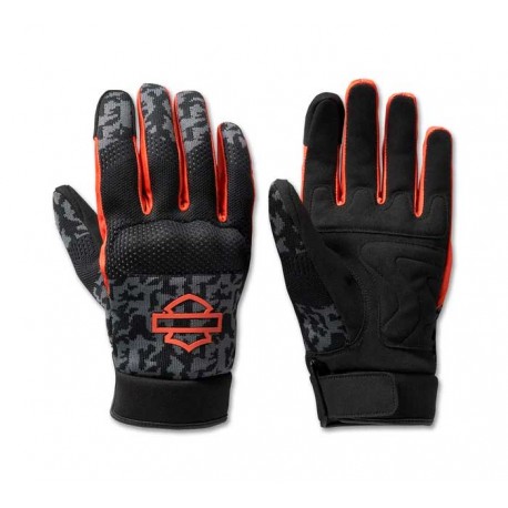 Guantes Harley Davidson Dyna Knit Mesh para hombre-Camo-Asphalt