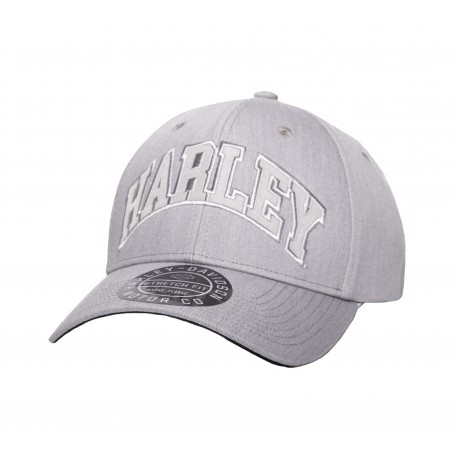 Gorra Harley Davidson de ajuste elástico Staple - Gris Heather