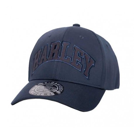 Gorra Harley Davidson ajuste elástico azul lavado